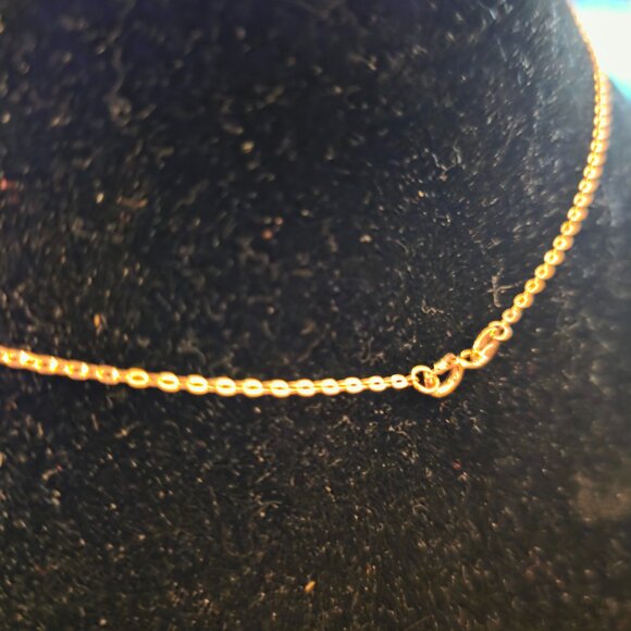 Rose Gold Pearl Dangle Necklace - Picture 5 of 6